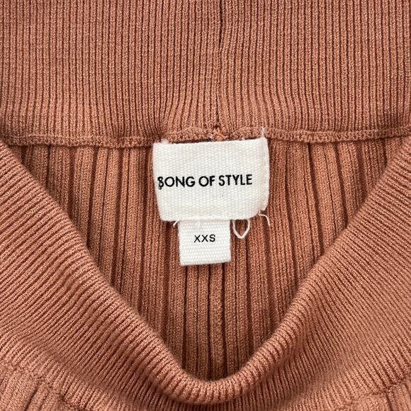 SONG OF STYLE Emmy Ribbed pant Women XXS Pink Peach Pull On Sweater Knit Stretch - Picture 8 of 16